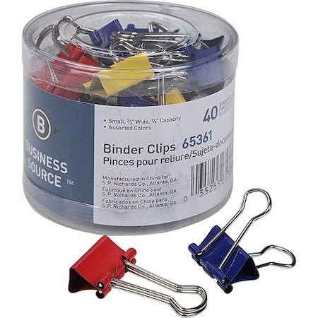 Business Source CLIP, BINDER, SMALL, 36PC, AST, 36PK BSN65361